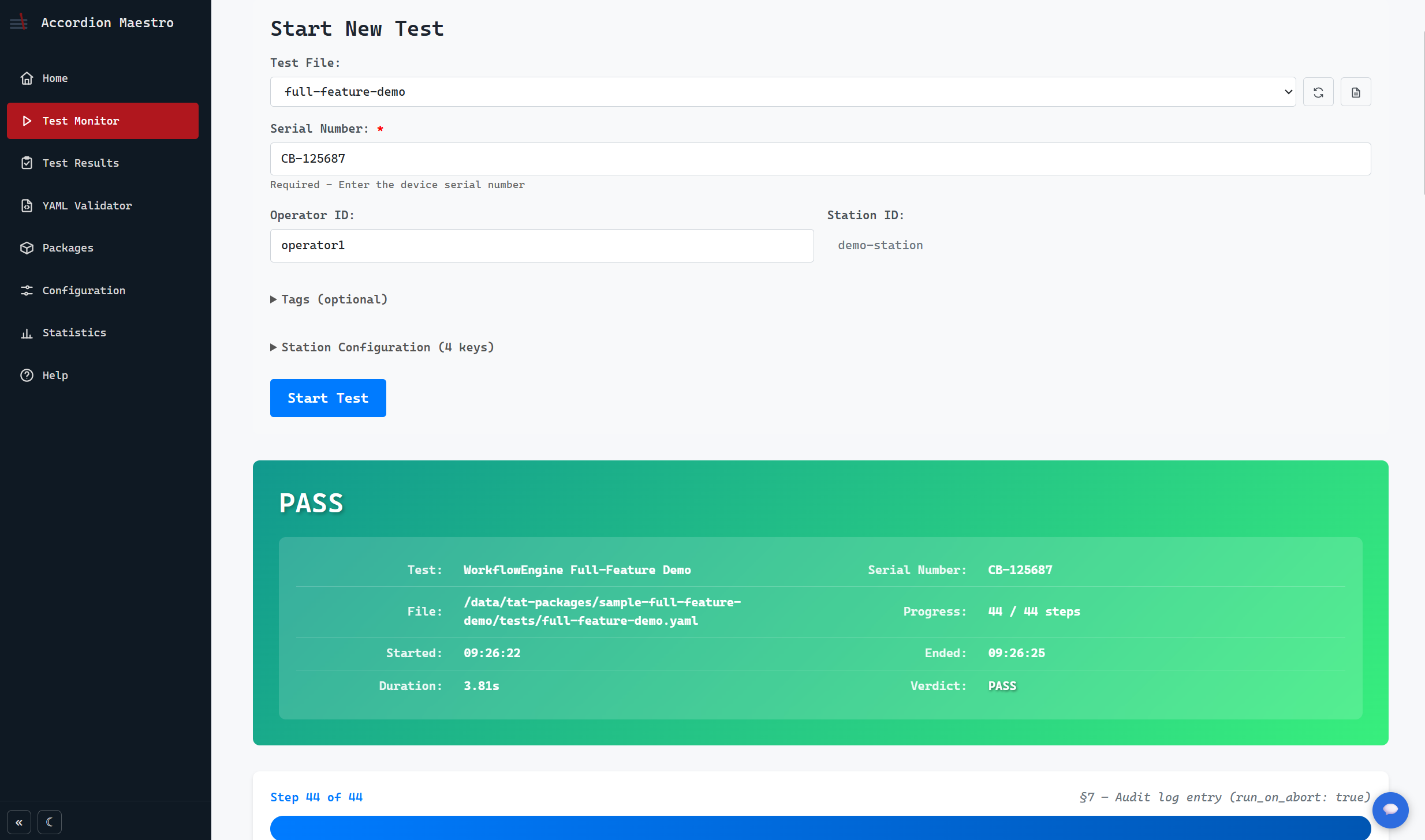 maestro-operator-ui-passed-test
