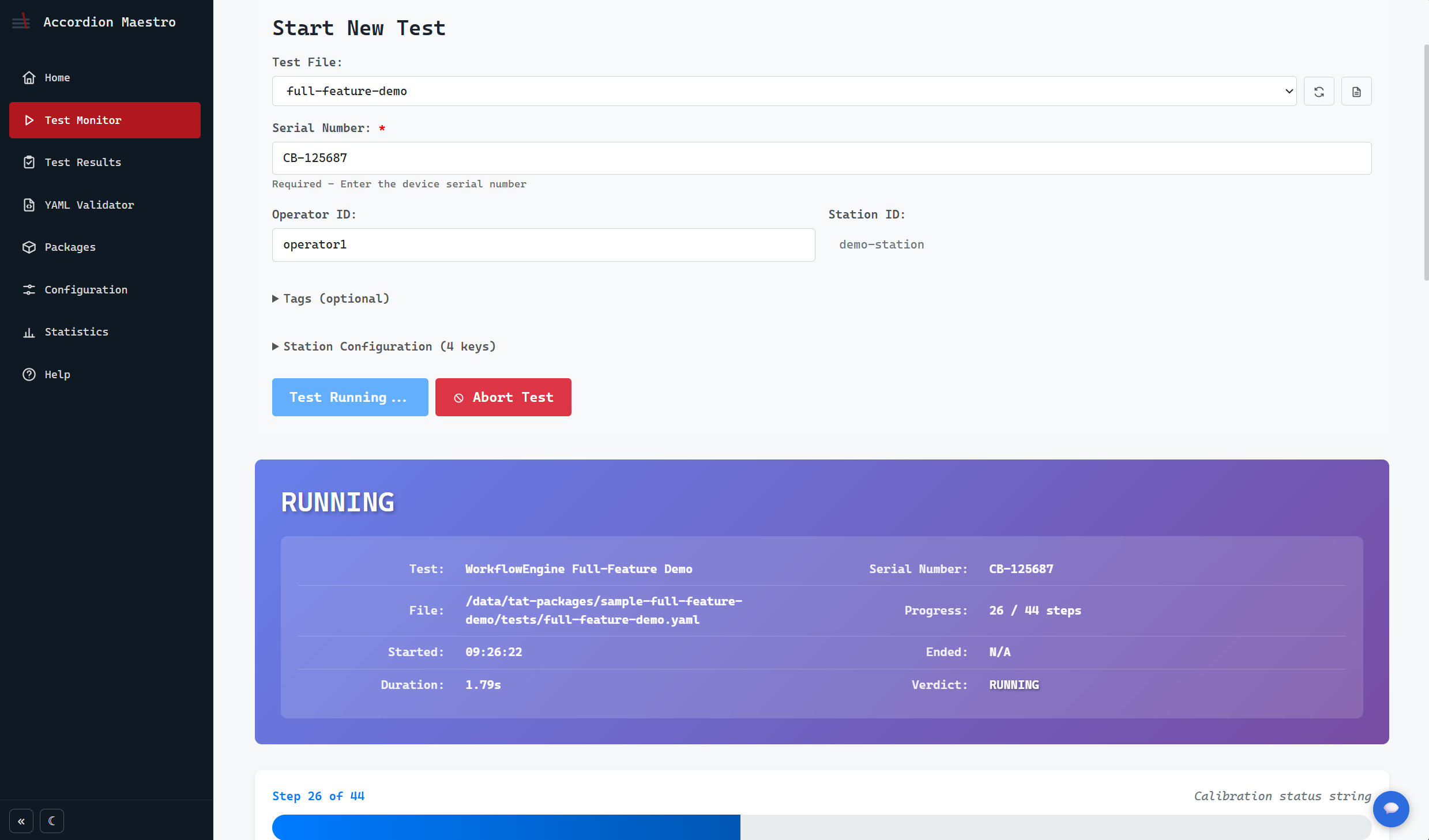 maestro-operator-ui-running-test